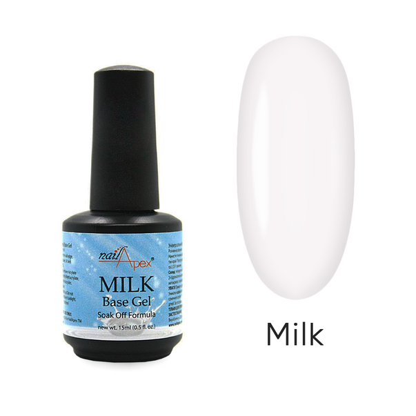 Камуфлирующая база молочная NailApex Milk Base 15 мл