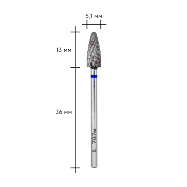 Фреза твердосплавная для левшей Кукуруза синяя Nisima L_707mK 5,1