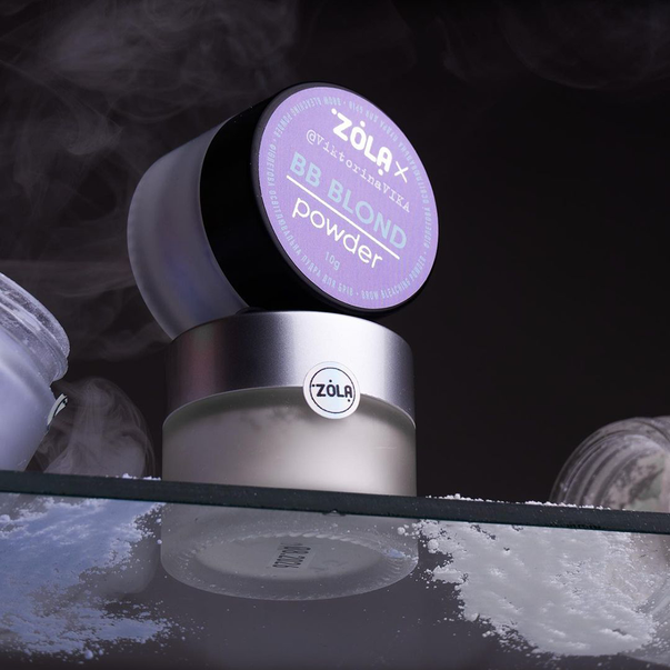 Пудра освітлювальна фіолетова для брів ZOLA BB Powder in