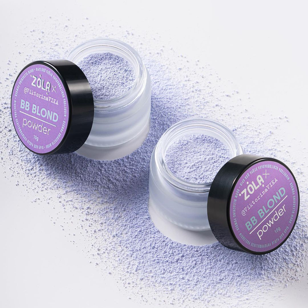 Пудра освітлювальна фіолетова для брів ZOLA BB Powder in