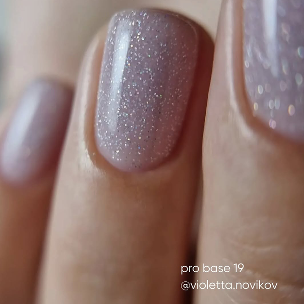 Камуфлирующая база DARK PRO Base №19 светло-сиреневая с шиммером