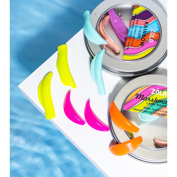ZOLA Валики для ламинирования ресниц Rainbow L-Curl (2S, 2.5M, 3L