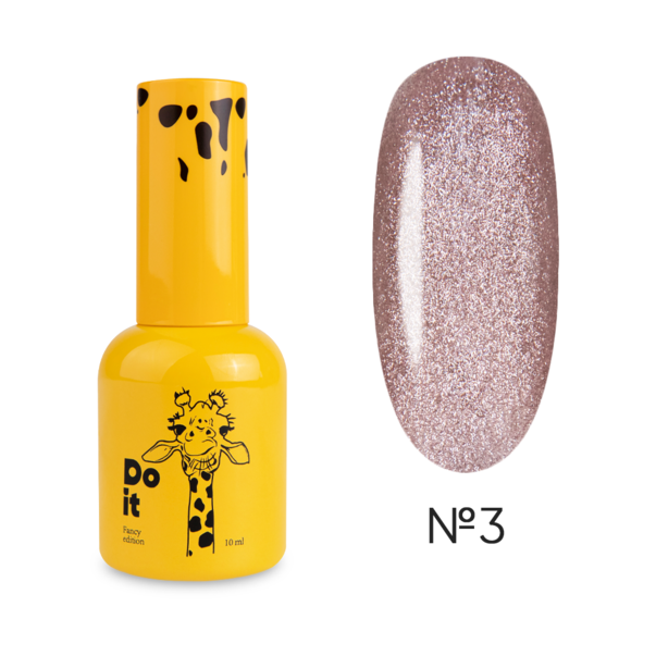 Do it Cat's Mood Base #3 Crystal Cat's Eye Nude 10 ml with a brush
