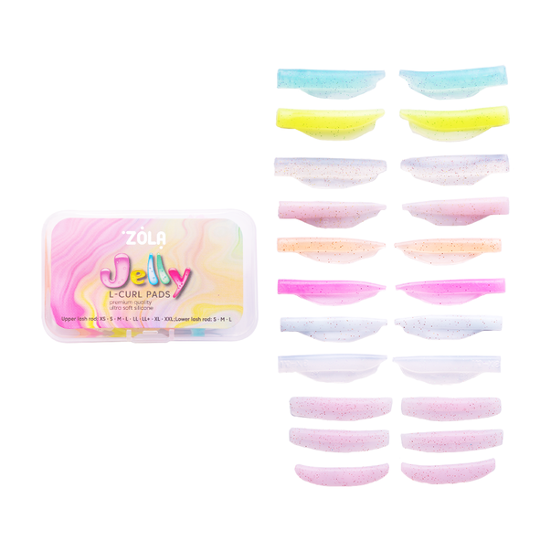 Валики для ламинирования ресниц ZOLA Jelly L-Curl для верхних и