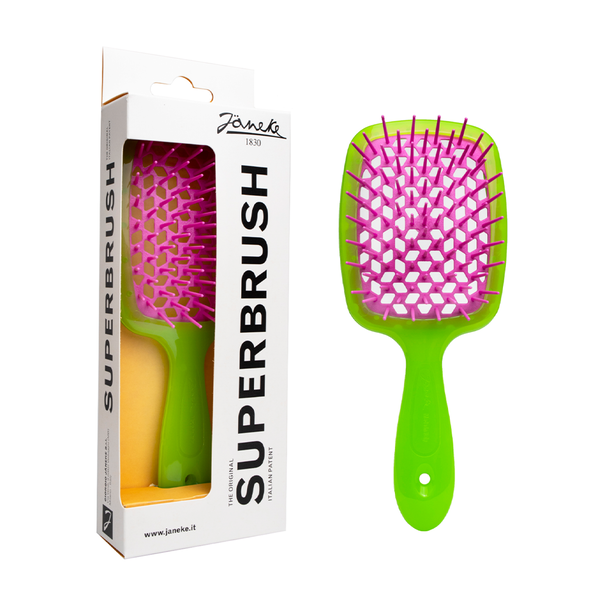 ricca Щітка для волосся Janeke Superbrush Standart салатова з фіолетовим