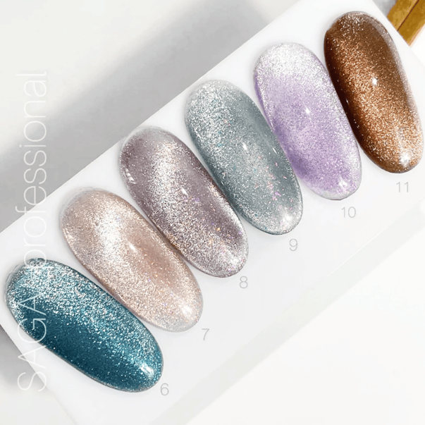 Saga Cat Shine №4 Гель лак Хрустальная кошка сиреневый 9 мл