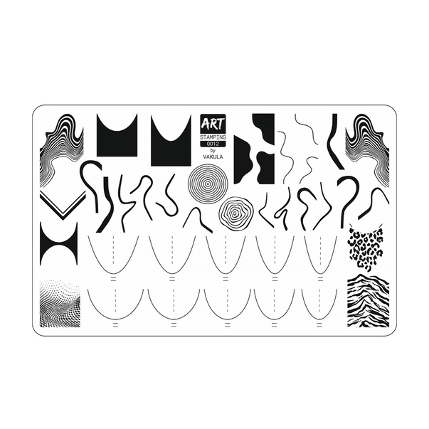 Art Stamping Пластина для стемпинга френч by Vakula №12 с демо