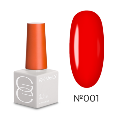 Однофазний Гель лак для педикюру GÉMELY ex GA&MA Mono Lac gel polish №01 червоний 6 мл
