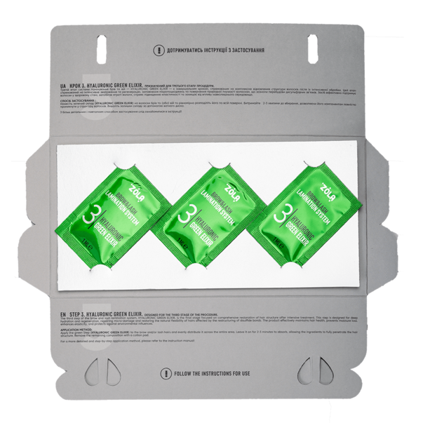 ZOLA Color Lab состав для ламинирования 03 Hyaluronic Green Elixir