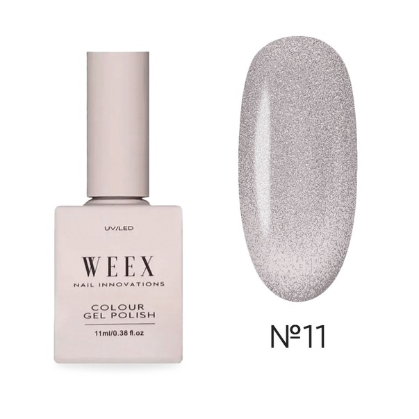 Серый гель лак кошачий глаз Weex Cat Eye №11 11 мл: купить, цена