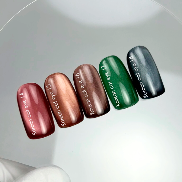 Гель лак котяче око Nailsoftheday Korean Cat Eye №16 коричневого