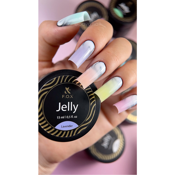 Гель желе для ногтей F.O.X Jelly Cover Lemon желтый 15 мл: купить