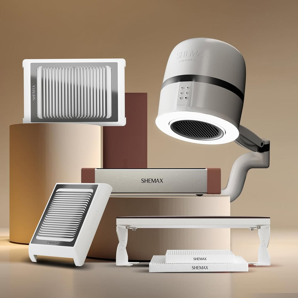 SHEMAX DUO PRO витяжка для манікюру з вбудованою LED-лампою і