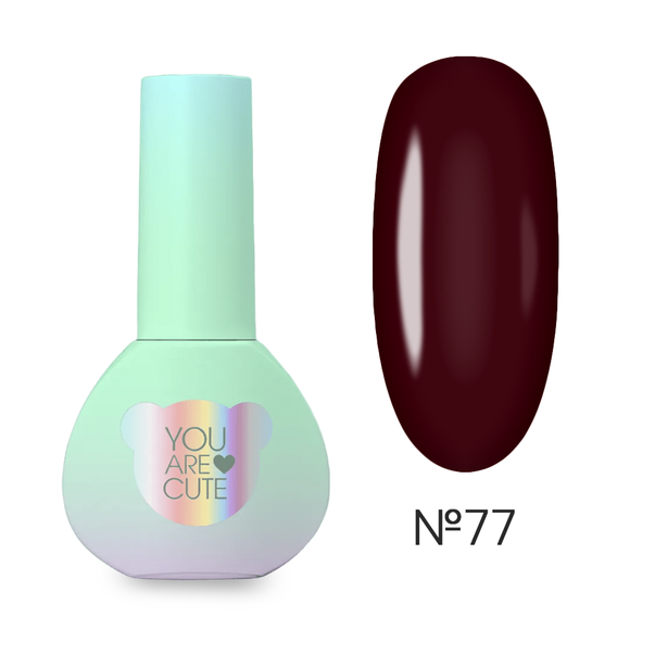 You Are Cute гель лак Color №77 бордовий 5 мл