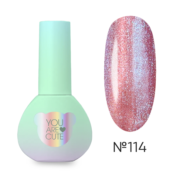 You Are Cute гель лак Color №114 розовый кошачий глаз 5 мл: купить