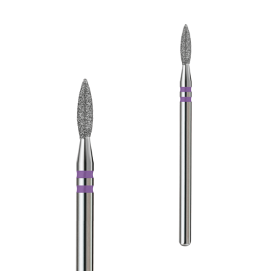 Алмазна фреза Полум'я острое з фиолетовой насічкою Violet Pro Smart Grit Premium Formula Profi 2,1 мм