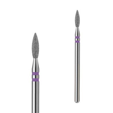Алмазна фреза Полум’я гостре з фіолетовою насічкою Violet Pro Smart Grit Premium Formula Profi 2,3 мм