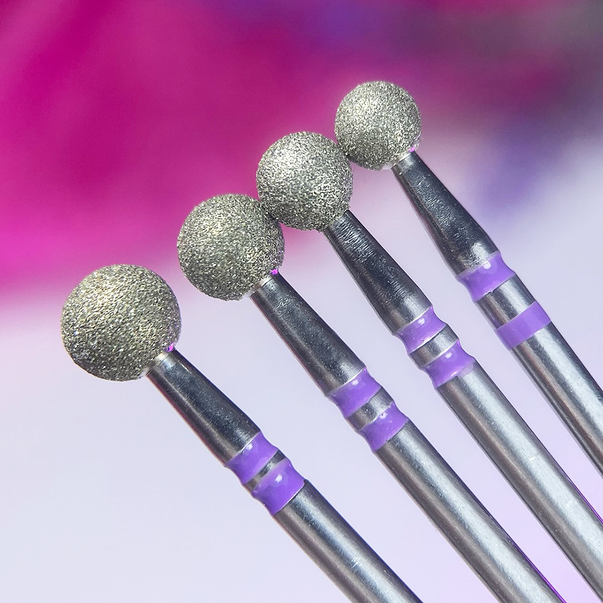 Алмазная фреза Шар с фиолетовой насечкой Violet Pro Smart Grit