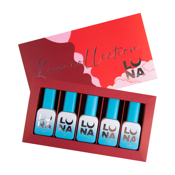 Вітражні гель лаки набір LunaMoon Box Kiss Collection 5 шт