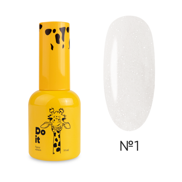 База з блискітками Do it Rubber base Glitter №1 молочно-вершкова 10 мл