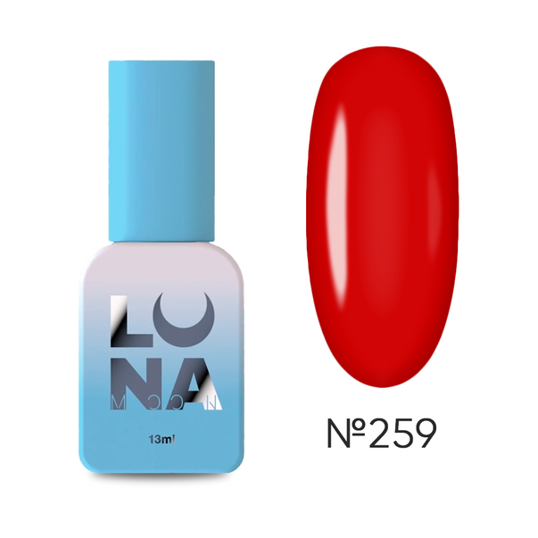 Витражный Гель-лак LUNAmoon Color Kiss №259 красный 8 мл: купить
