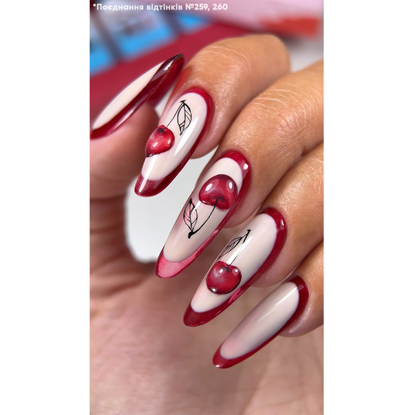 Витражный Гель-лак LUNAmoon Color Kiss №259 красный 8 мл: купить