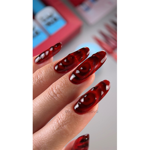 Витражный Гель-лак LUNAmoon Color Kiss №261 бордовый 8 мл: купить