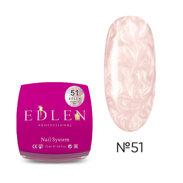 Edlen Builder Gel Pearl гель для наращивания жемчужный с шиммером