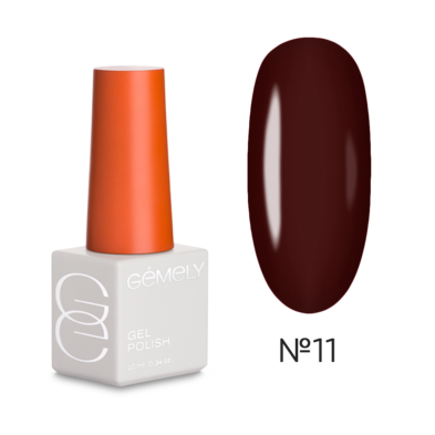 GÉMELY ex GA&MA Гель лак Gel Polish Max Color Black Wine №011 темний винний 10 мл