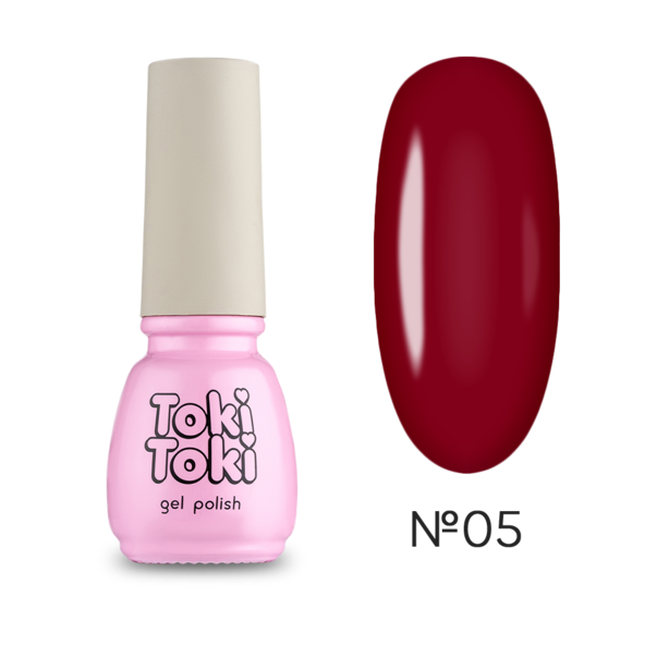 Toki-Toki Гель лак Cherry Lady №05 рубіновий глянцевий 5 мл HEMA & TPO Free