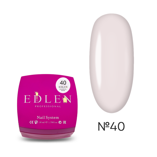 Гель для наращивания Edlen Builder gel Butterfly №40 молочно