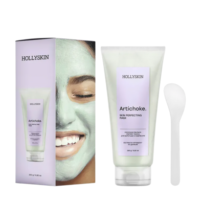 HOLLYSKIN Artichoke Skin Perfecting Mask охолоджувальна ліфтинг маска для боротьби з набряками 250 мл