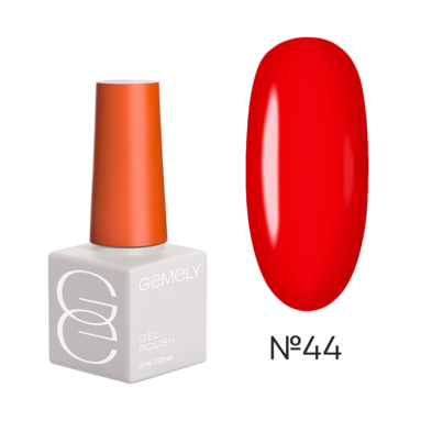 Однофазний Гель лак для педикюру GÉMELY ex GA&MA Mono Lac gel polish №044 червоний 6 мл