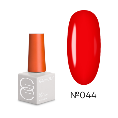 Однофазний Гель лак для педикюру GÉMELY ex GA&MA Mono Lac gel polish №044 червоний 6 мл