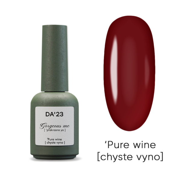 DA'23 гель лак Pure wine (chyste vyno) бордовый TPO Free 8мл