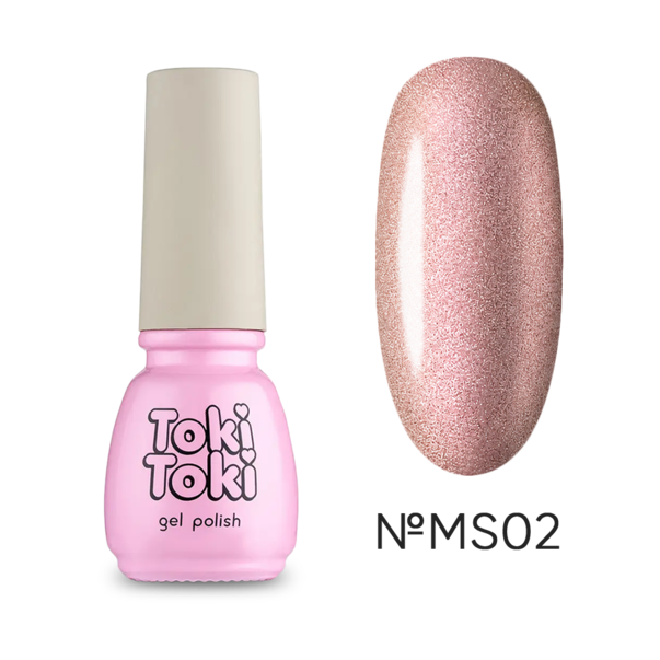 Toki Toki Гель лак Moonstone №MS02 рожевий котяче око 5 мл