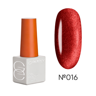 Гель лак GÉMELY ex GA&MA Gel Polish Cat Сolor №016 HEMA & TPO Free 6 мл