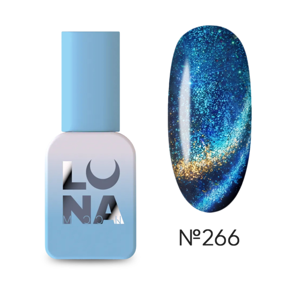 Гель лак котяче око LUNAmoon Color Cat Eye №266 синій 8 мл: купити