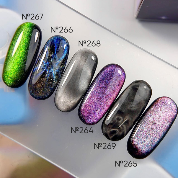 Гель лак котяче око LUNAmoon Color Cat Eye №266 синій 8 мл: купити