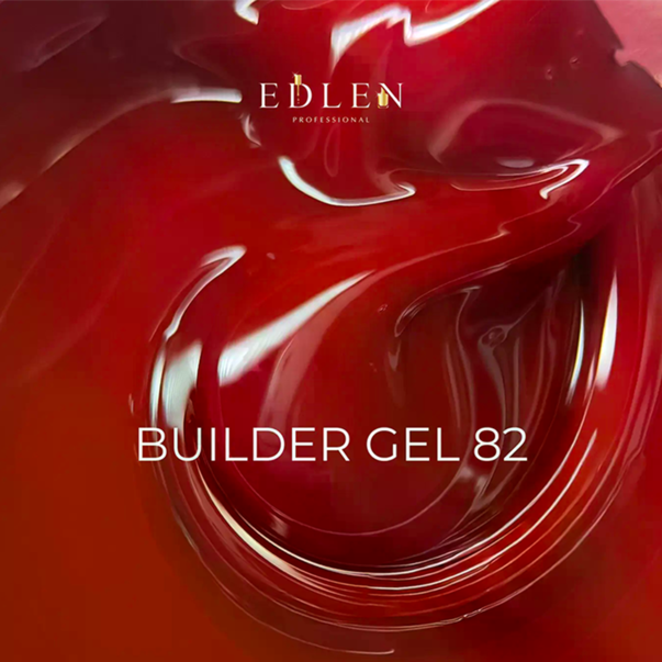 Edlen Builder Gel Lviv №82 Гель для наращивания темно красный 30