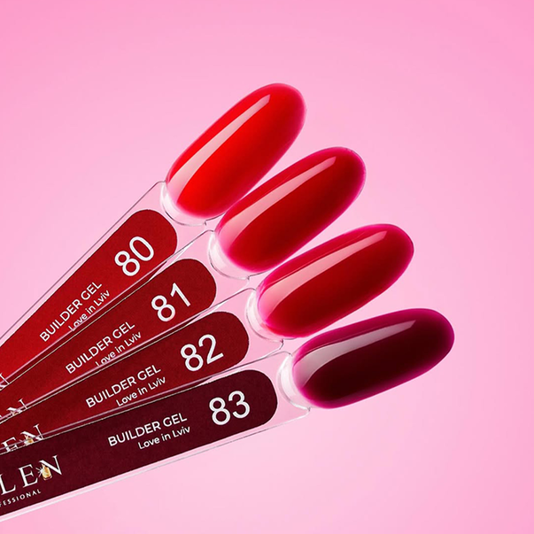 Edlen Builder Gel Lviv №82 Гель для наращивания темно красный 30