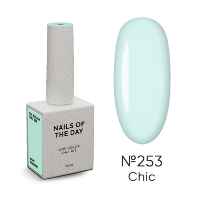Гель лак NAILS OF THE DAY SPRING 2026 Chic №253 пастельно-бірюзовий 10 мл