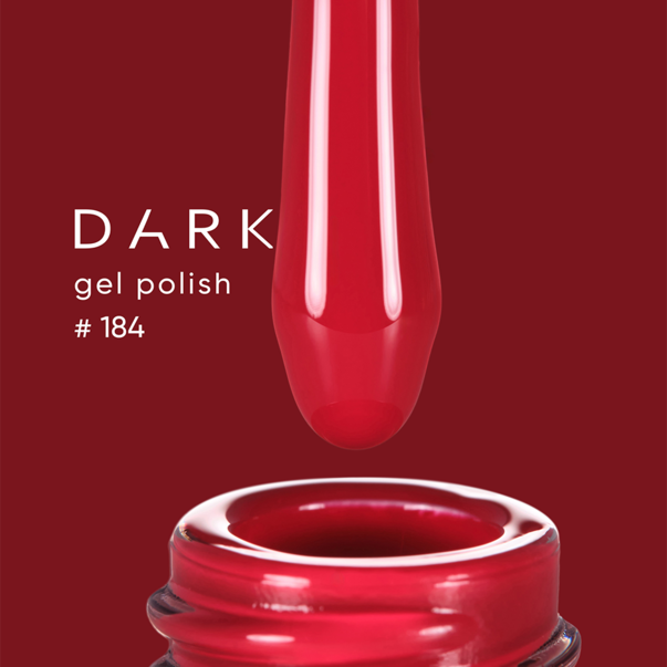 Гель лак DARK gel polish (new collection) №184 насыщенно-красный 6
