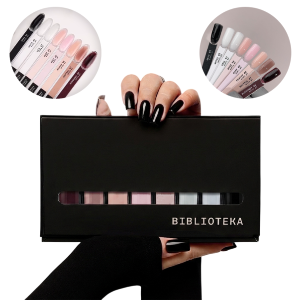 Зміцнювальні гелі для нігтів Set BIBLIOTEKA Bottle Gel №01-08