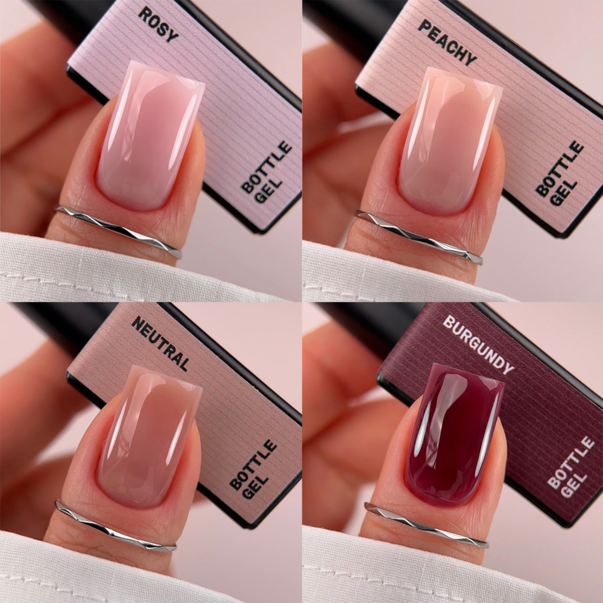 pediglass New Gel & New Vator セット Зміцнювальні гелі для нігтів Set BIBLIOTEKA Bottle Gel №01-08