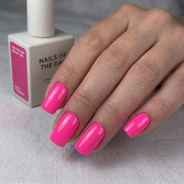 Гель лак NAILS OF THE DAY Summer 2026 Heart №196 неоново-розовый