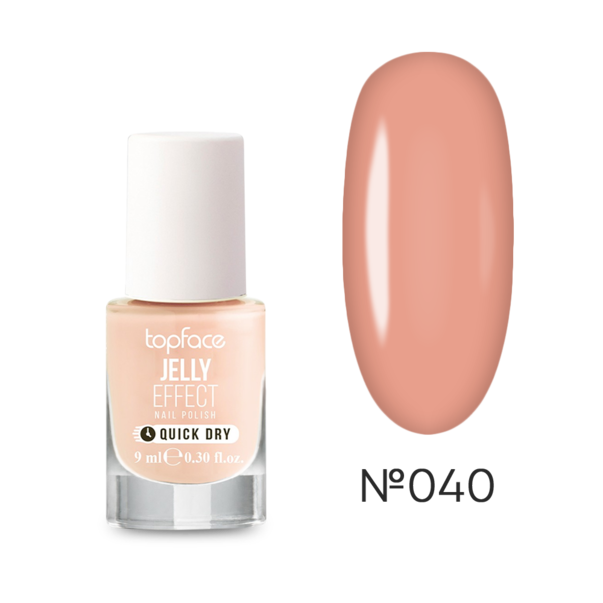 Лак TopFace Jelly Effect Nail Polish №040 светло-персиковый 9 мл