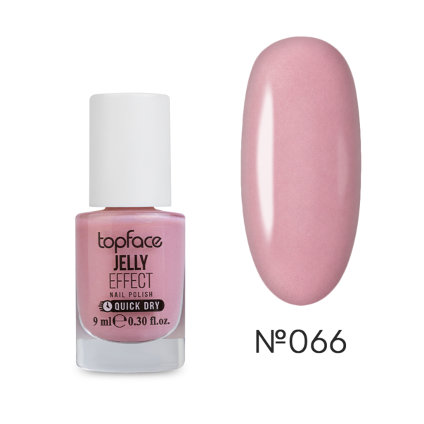 Лак TopFace Jelly Effect Nail Polish №066 розовый с золотым