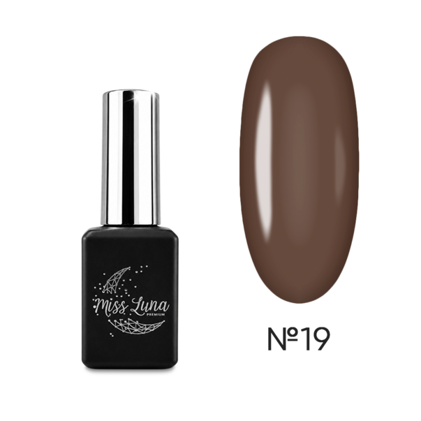 Однофазний гель лак для педикюру Miss Luna gel polish One Touch №19 коричневий 10 мл