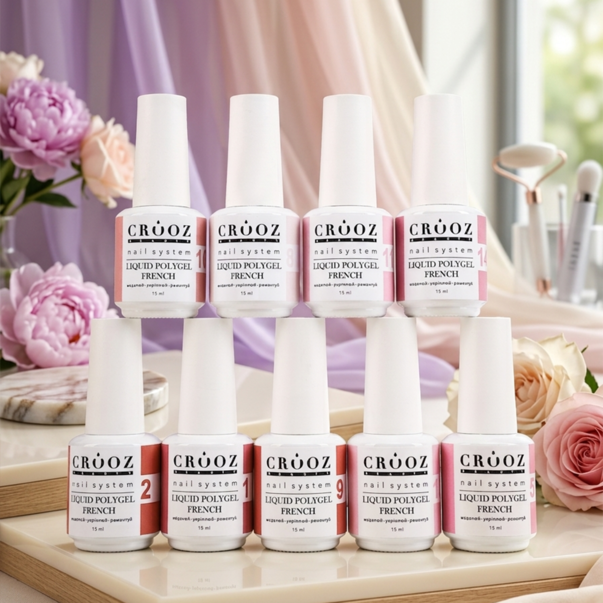 Crooz Жидкий полигель Liquid Polygel French №06 фиолетовый 15 мл